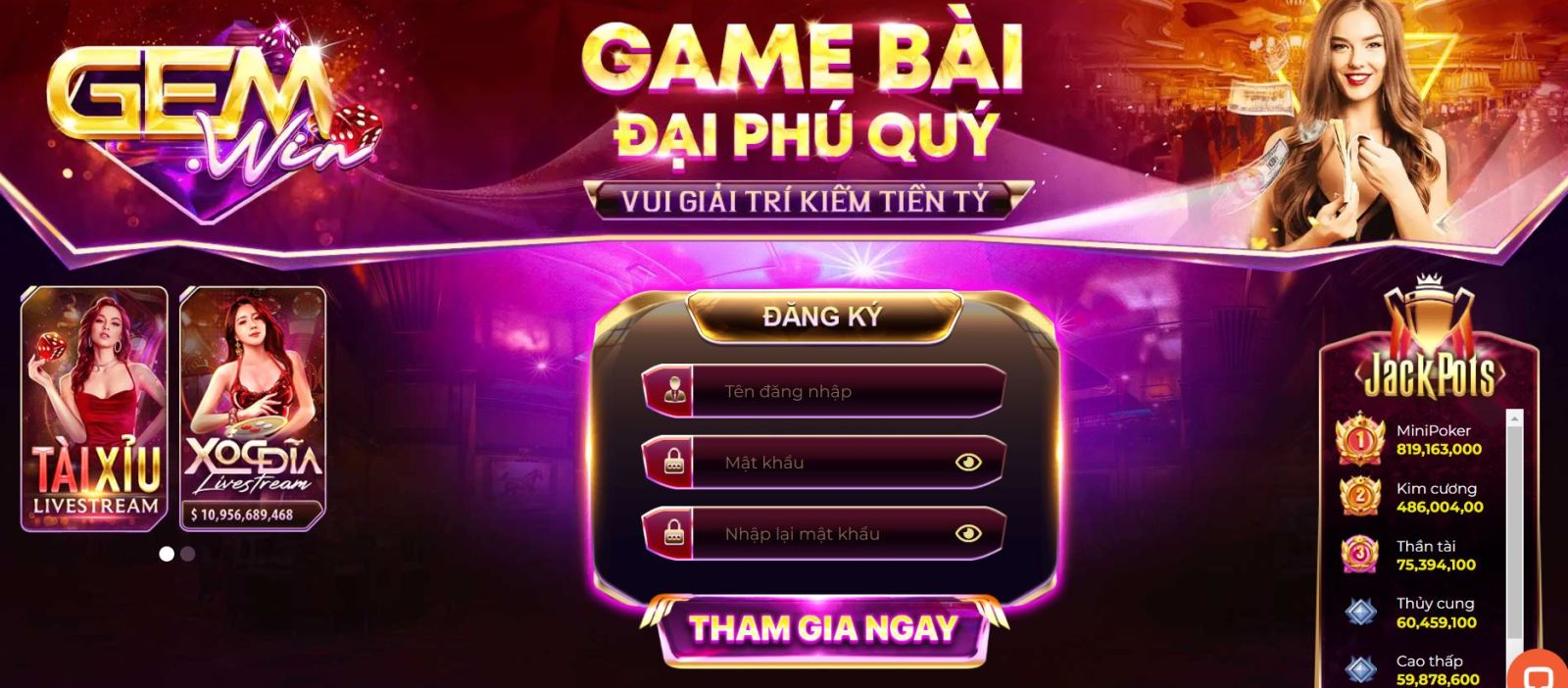 Giới thiệu cổng game Gemwin