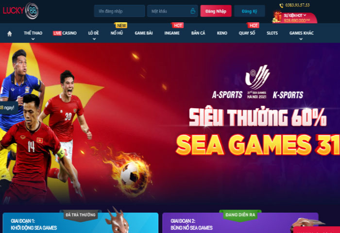 Lucky88 siêu thưởng SEA Games