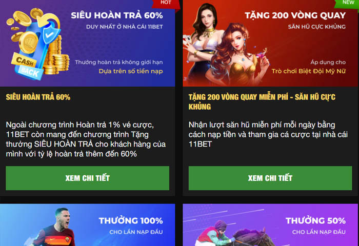 khuyến mãi nhà cái 11bet