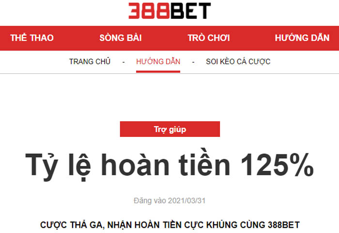 ưu đãi của nhà cái 388bet