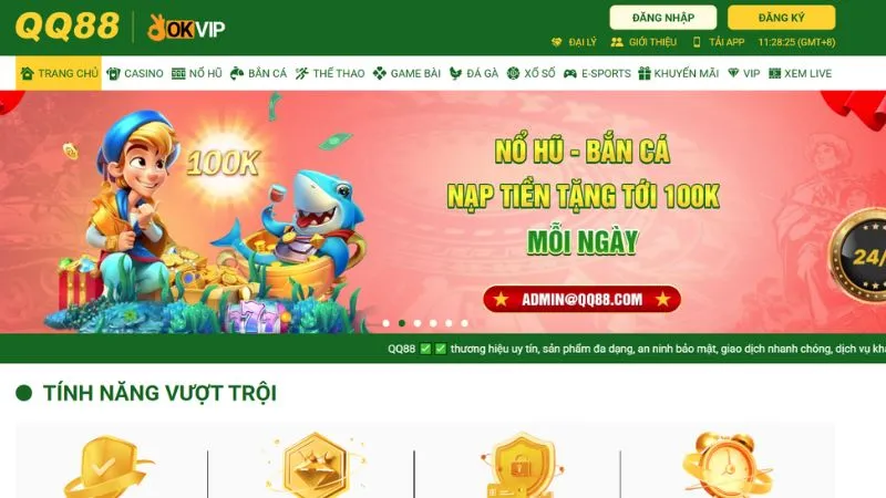 Giao diện QQ88 lừa đảo hào nhoáng nhưng ẩn chứa chiêu trò